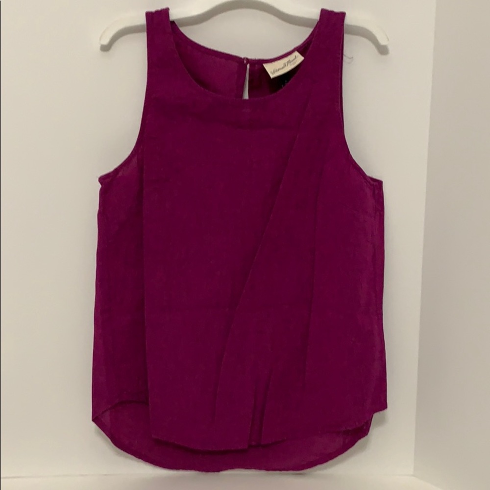 UNIVERSAL THREAD Fuchsia Magenta Purple Linen Tank Top